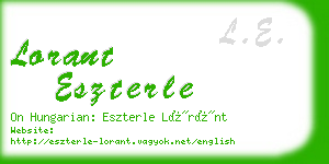 lorant eszterle business card